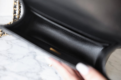 Chan New 24c Double gold bead flap bag