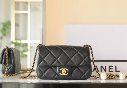 Chan New 24s Double Pearl Flap Bag