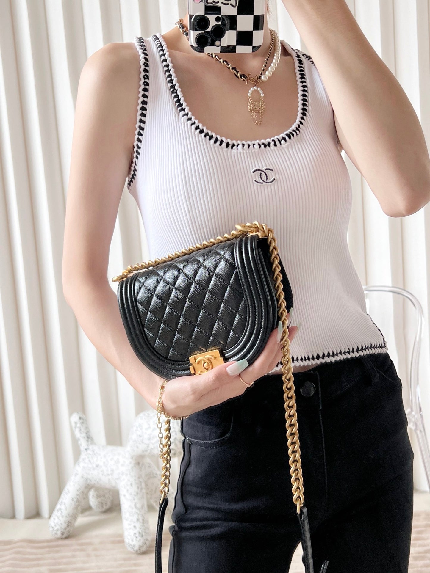 Chan New 22A Saddle Messenger Bag