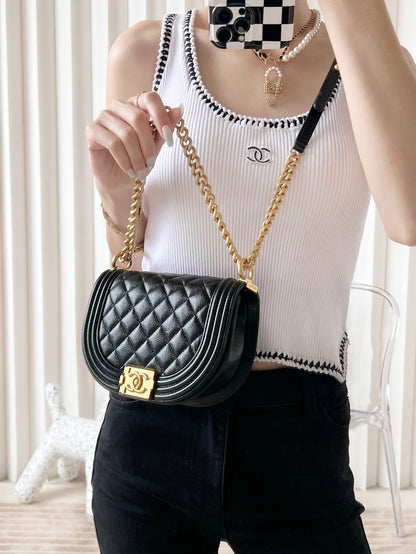 Chan New 22A Saddle Messenger Bag