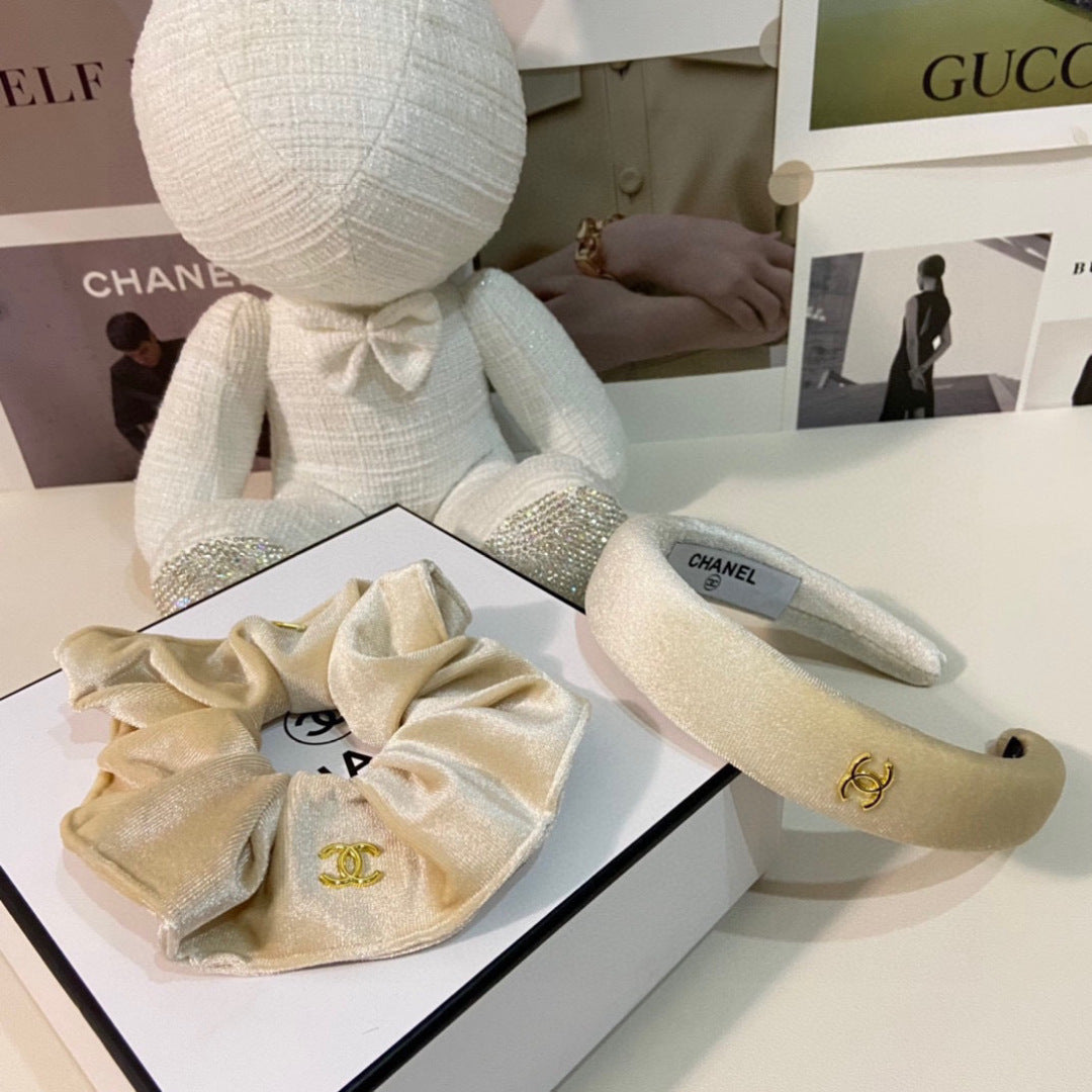 Chan New Velvet two-piece headband