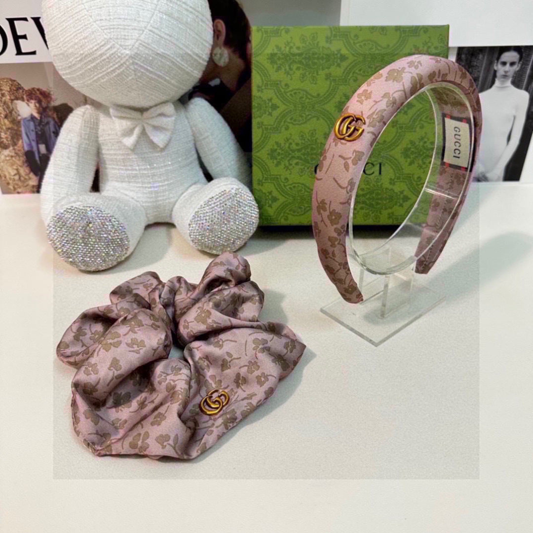 Guc New Floral two-piece headband