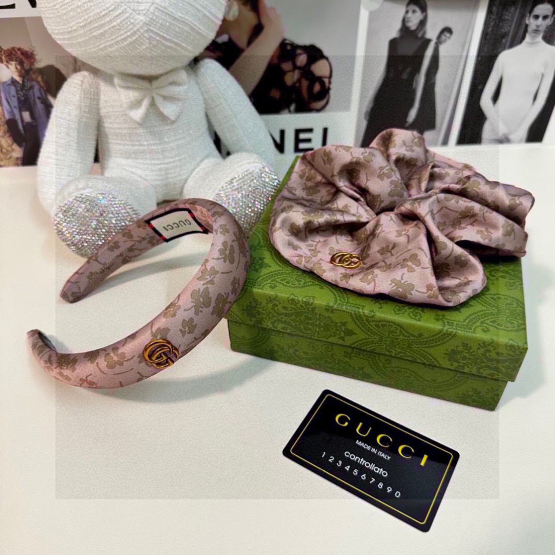 Guc New Floral two-piece headband