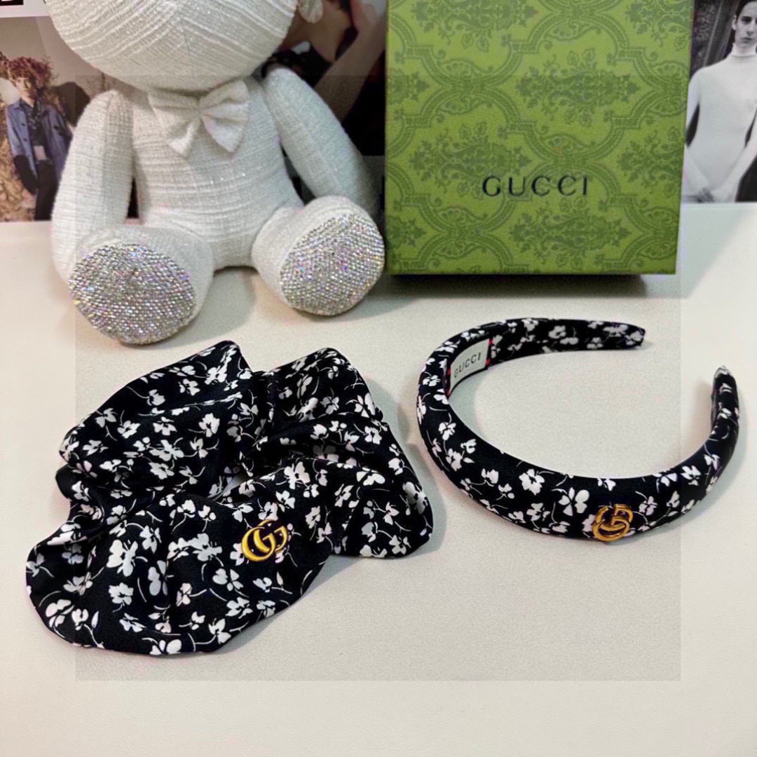 Guc New Floral two-piece headband