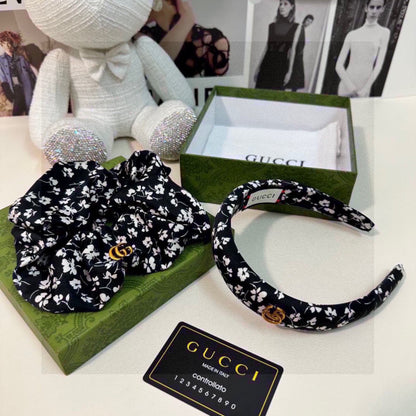 Guc New Floral two-piece headband