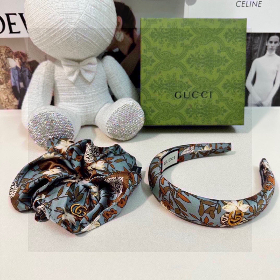 Guc New Floral two-piece headband