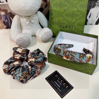 Guc New Floral two-piece headband