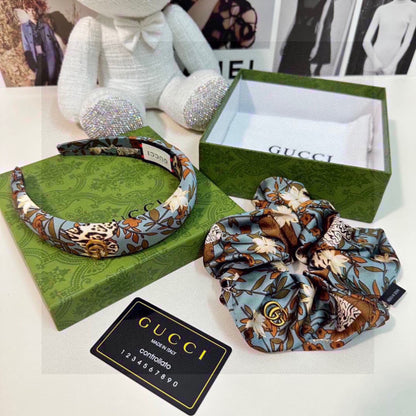 Guc New Floral two-piece headband