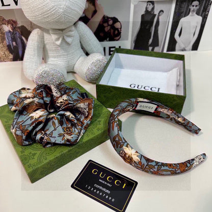 Guc New Floral two-piece headband