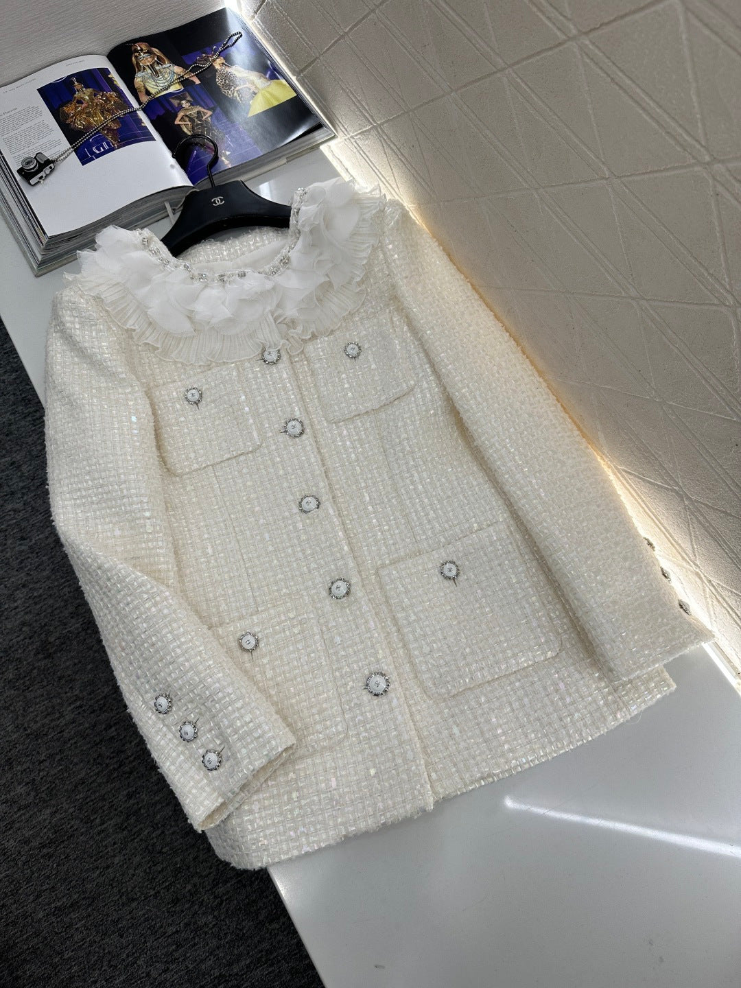 Chan New Layered Lace Dress Coat