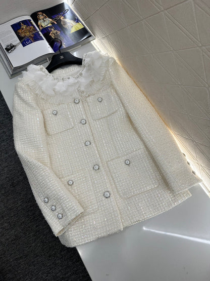 Chan New Layered Lace Dress Coat