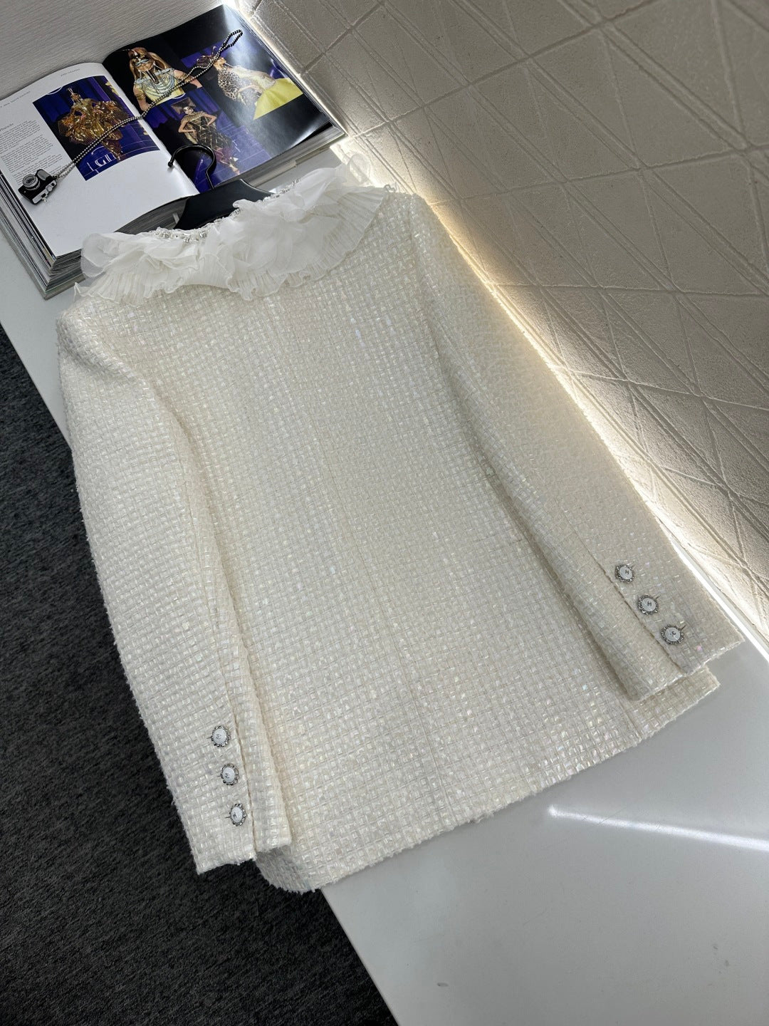 Chan New Layered Lace Dress Coat