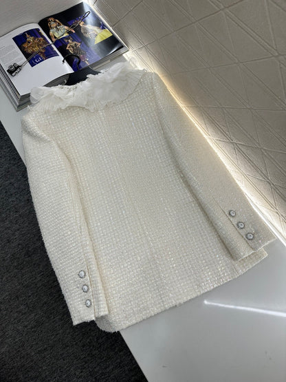 Chan New Layered Lace Dress Coat