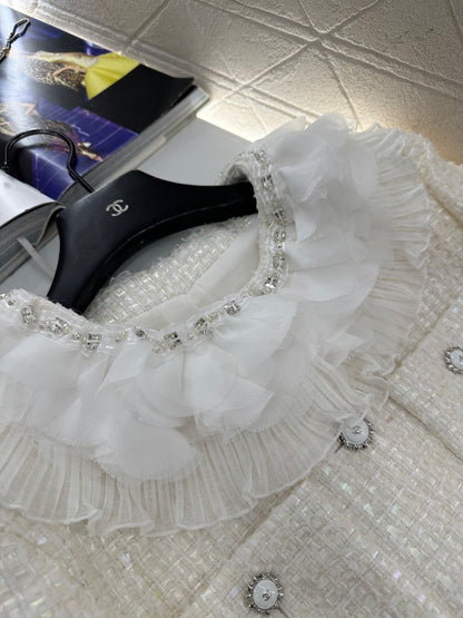 Chan New Layered Lace Dress Coat