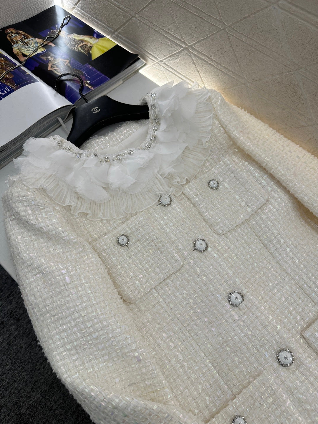 Chan New Layered Lace Dress Coat