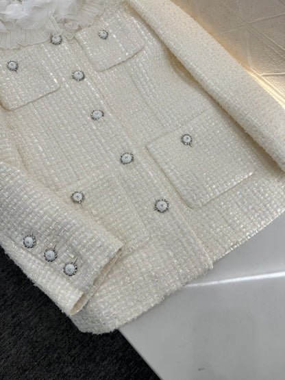 Chan New Layered Lace Dress Coat