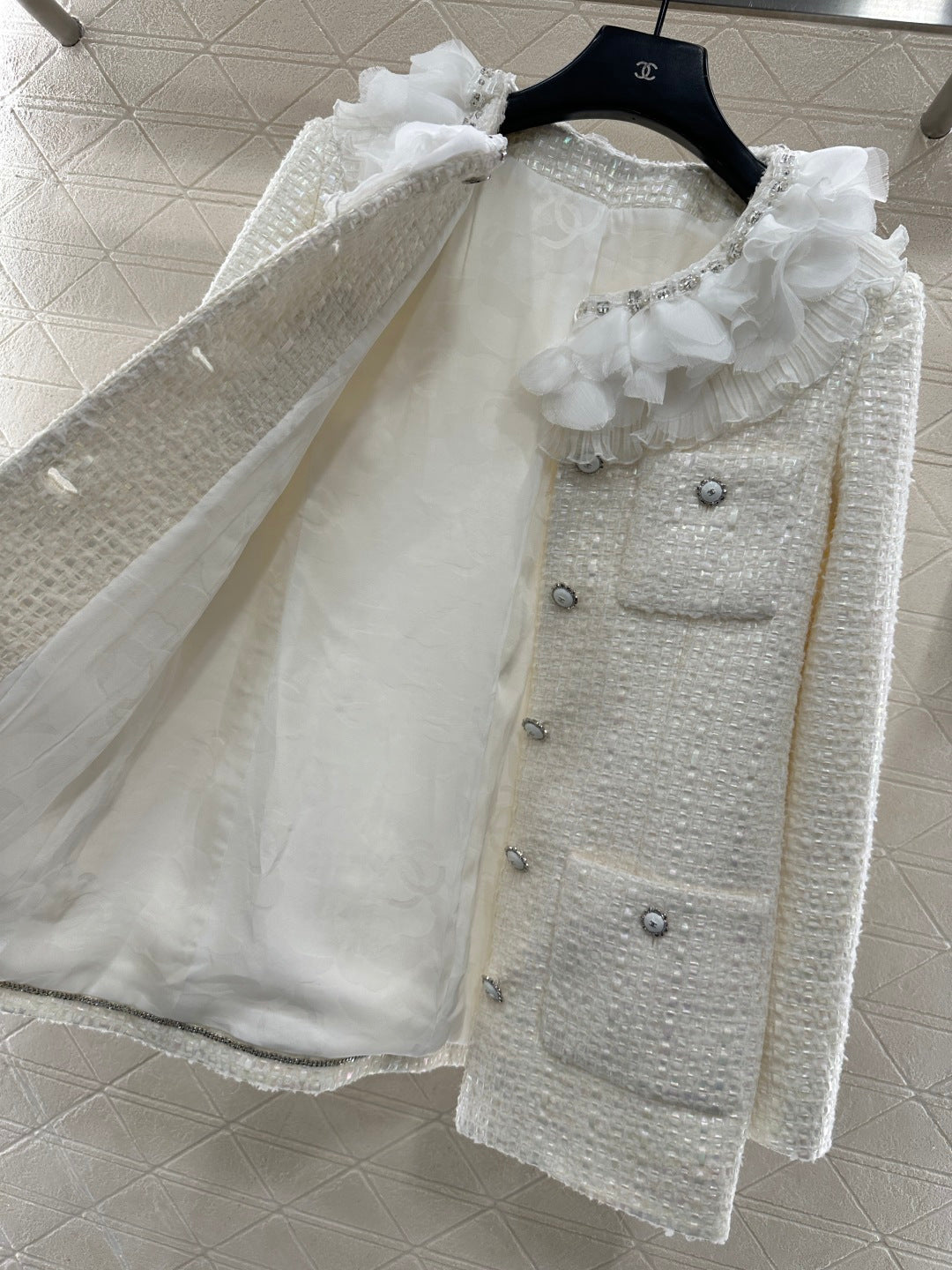 Chan New Layered Lace Dress Coat