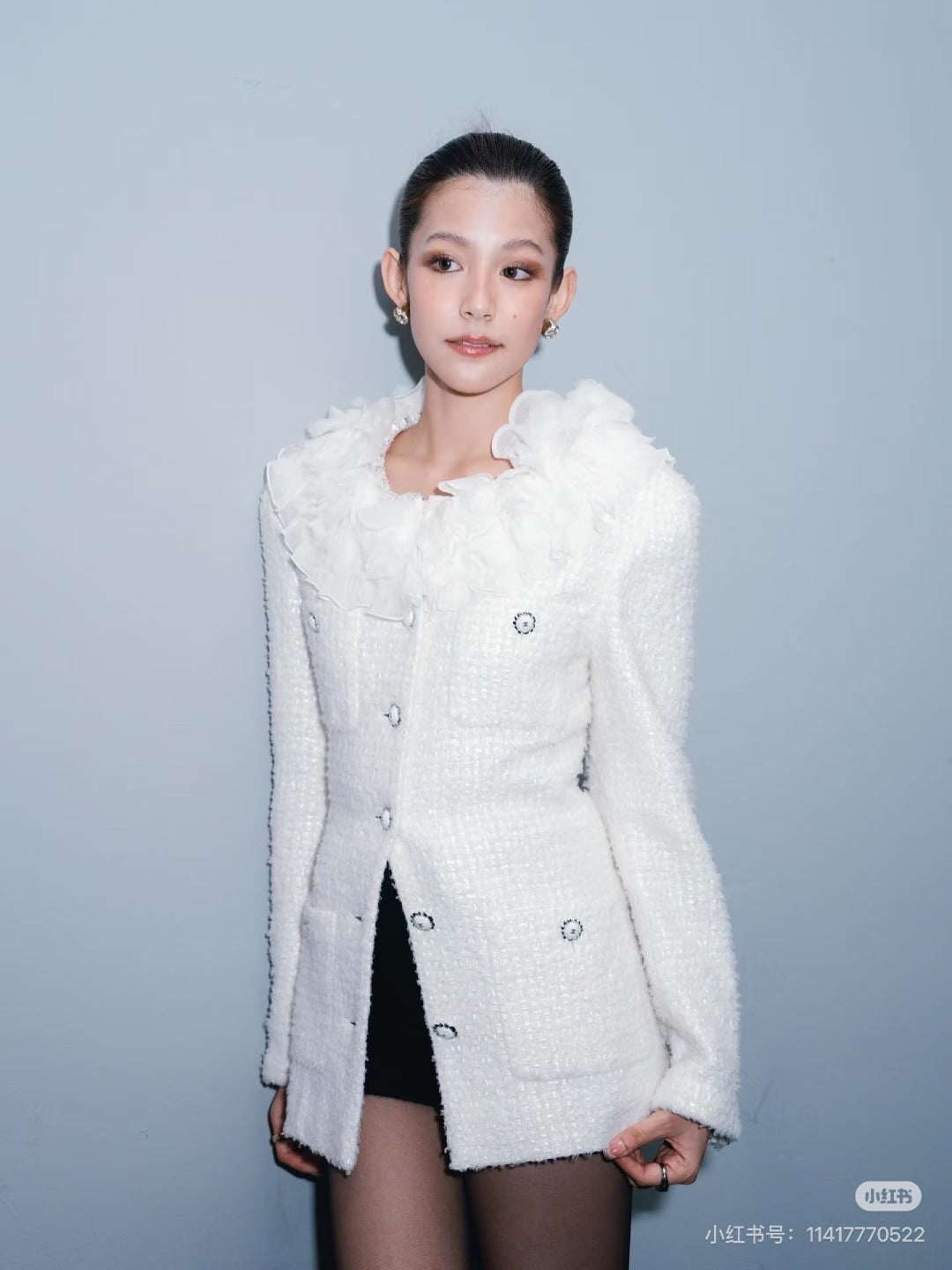 Chan New Layered Lace Dress Coat