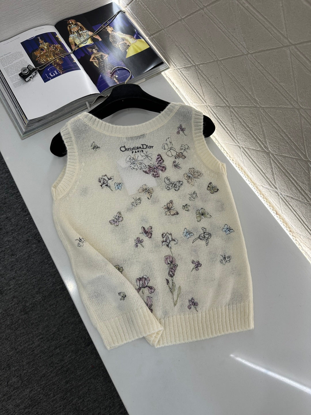 CD New  Embroidered Knit Vest