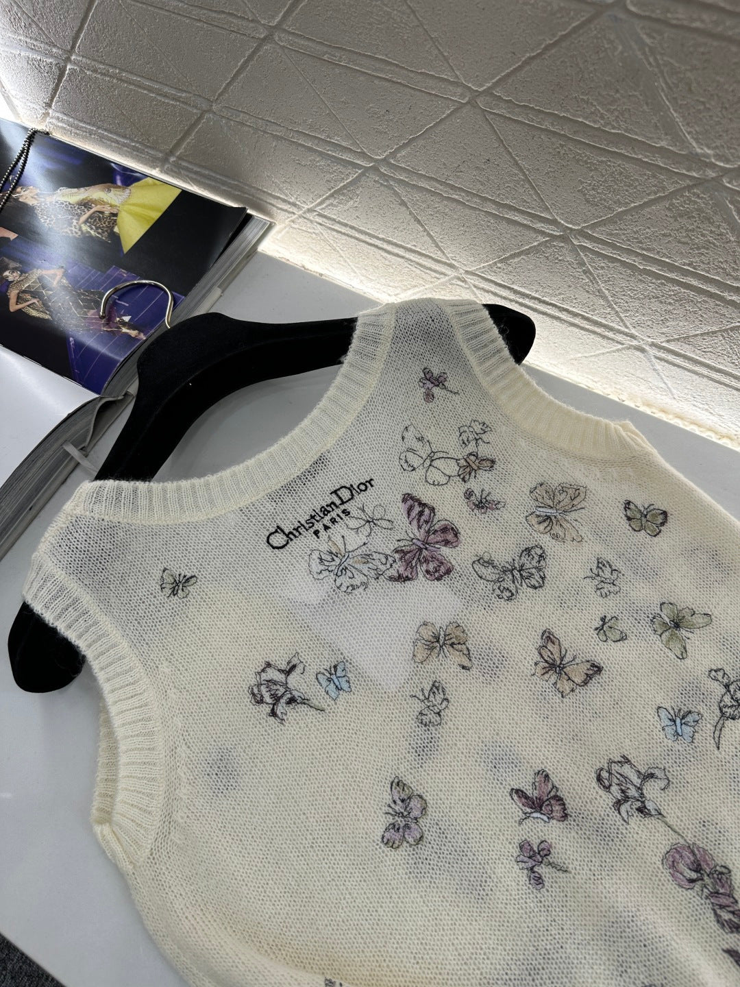 CD New  Embroidered Knit Vest