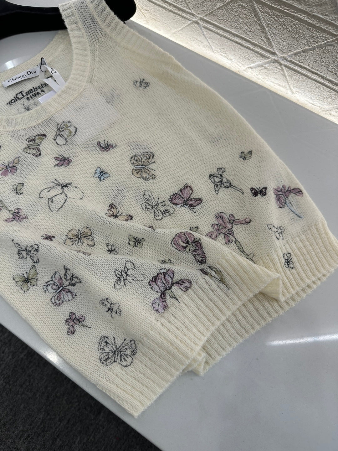 CD New  Embroidered Knit Vest