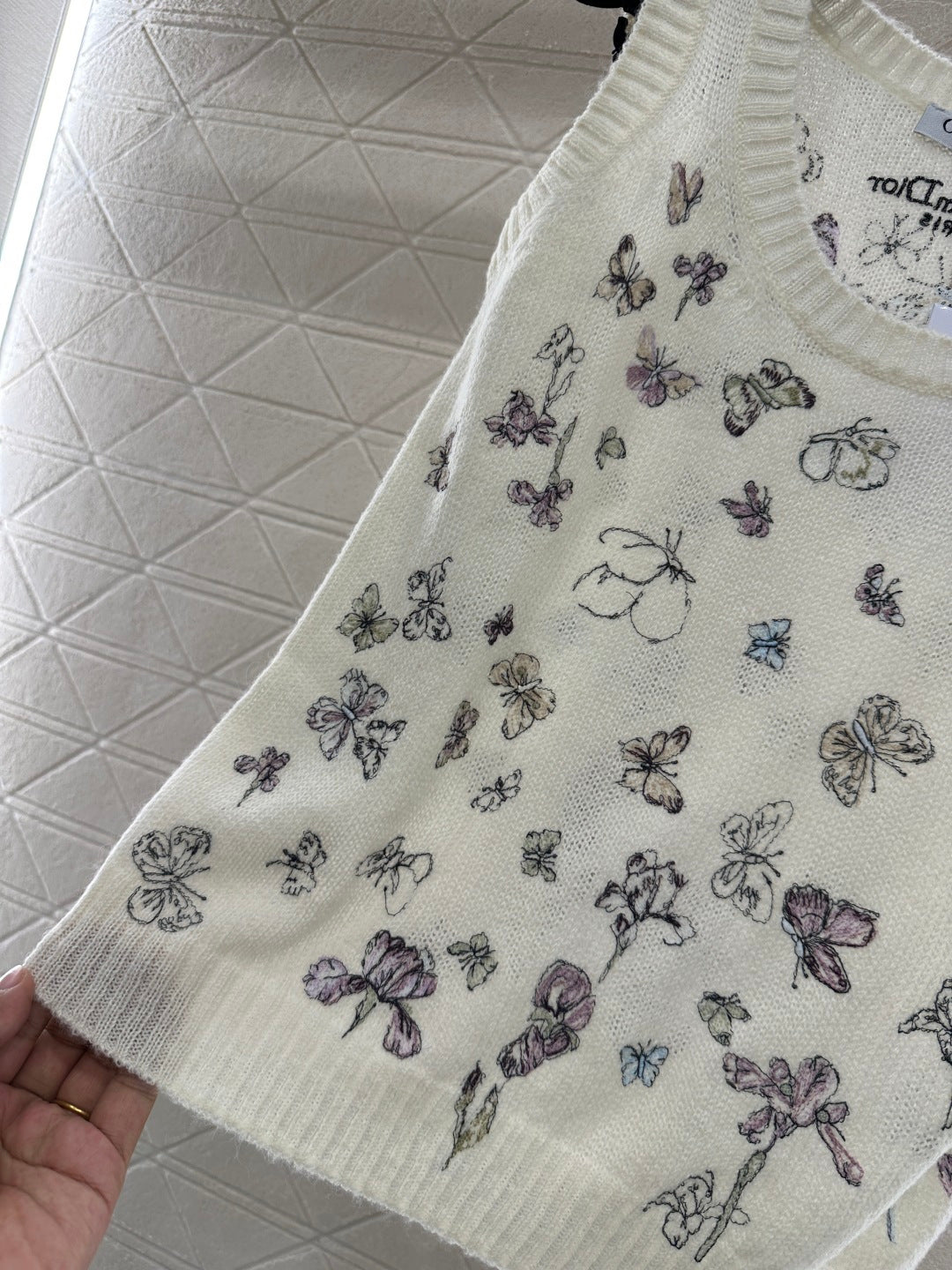 CD New  Embroidered Knit Vest