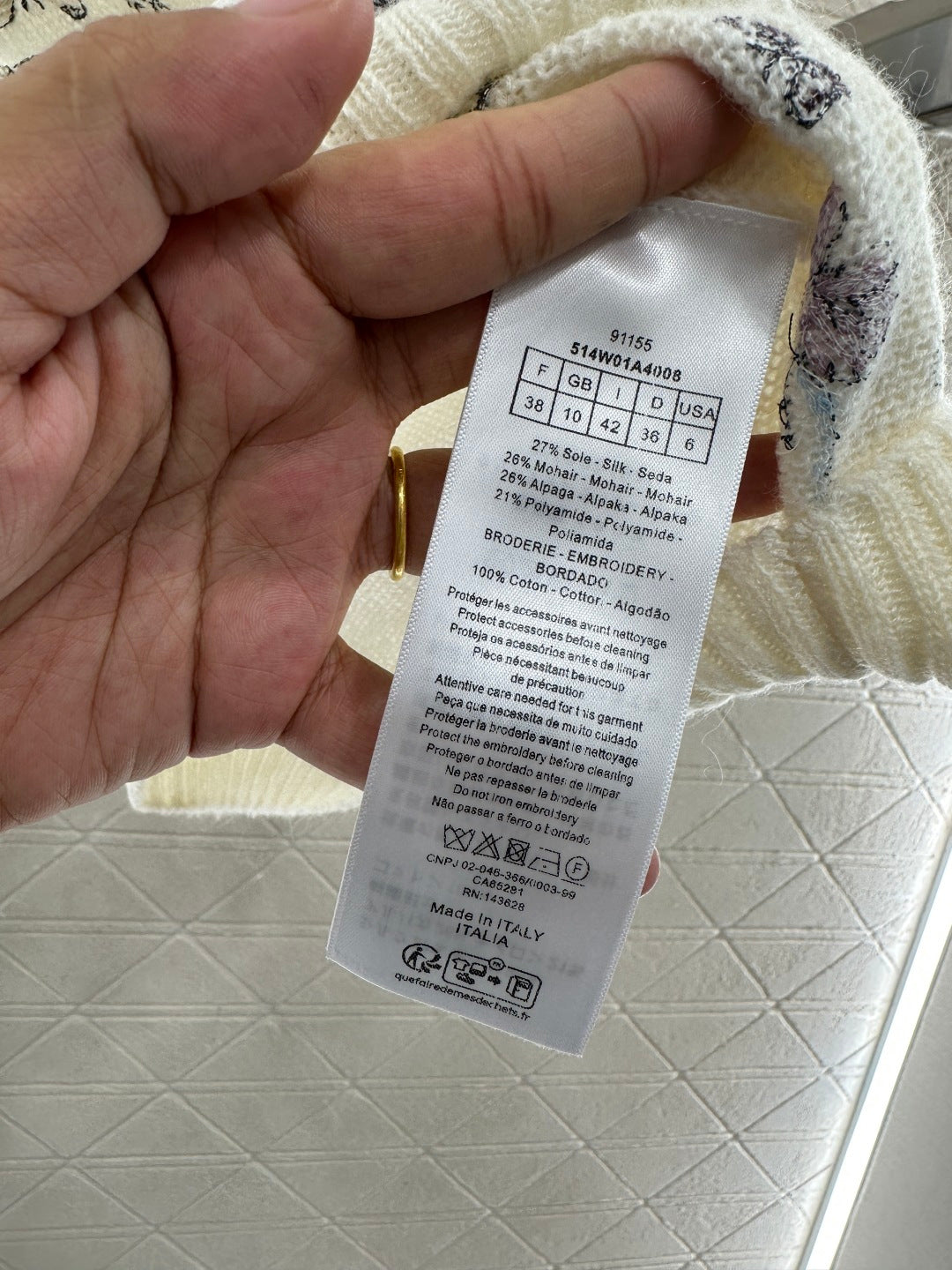 CD New  Embroidered Knit Vest