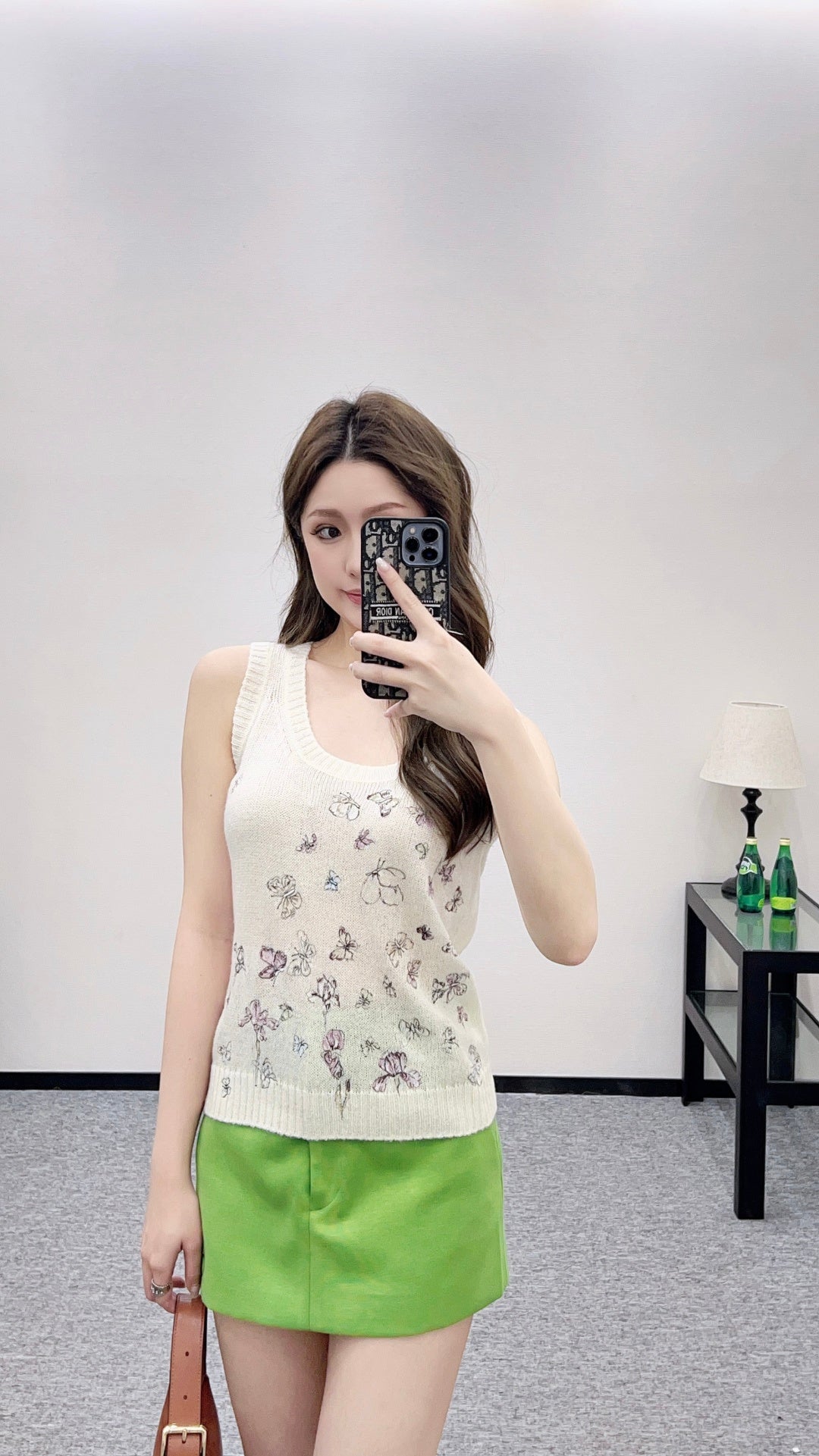 CD New  Embroidered Knit Vest