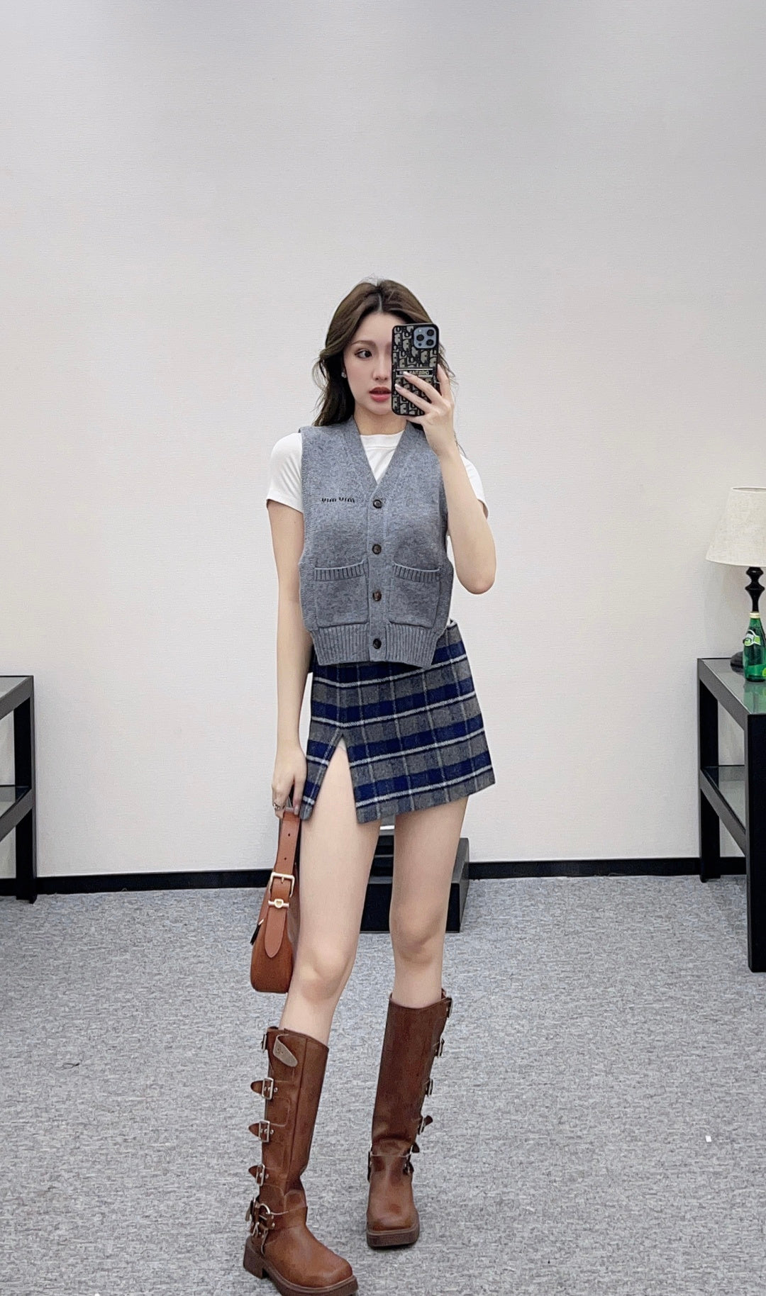 Miu New Slit mini skirt