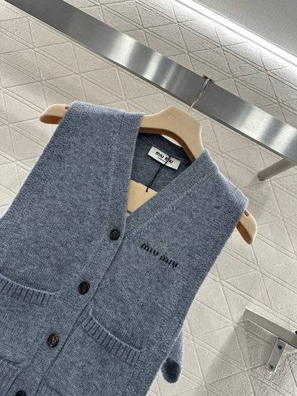 Miu New Logo Knit Vest