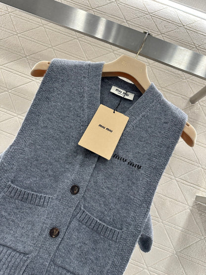 Miu New Logo Knit Vest