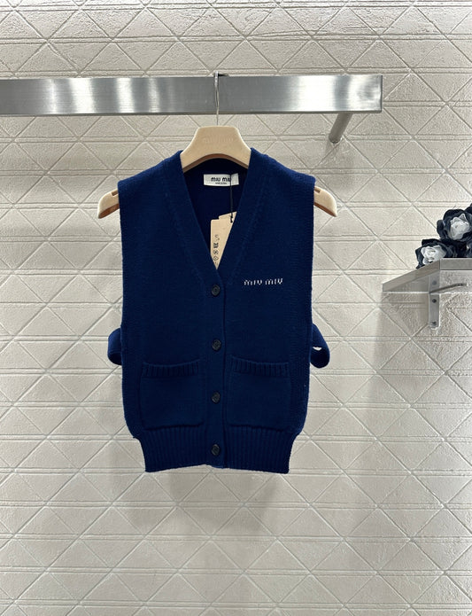 Miu New Logo Knit Vest