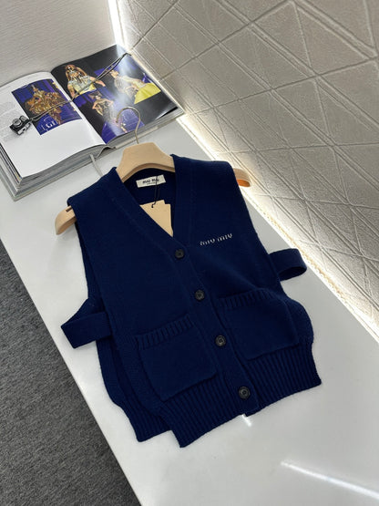 Miu New Logo Knit Vest