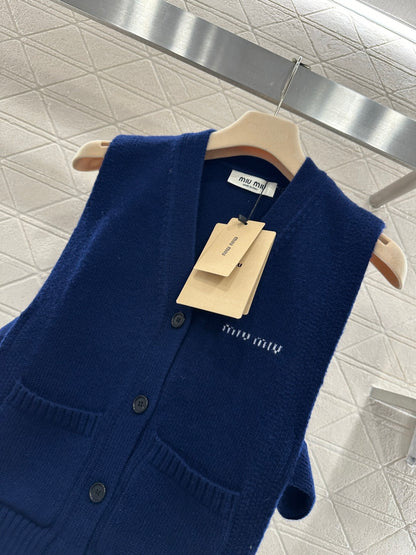 Miu New Logo Knit Vest