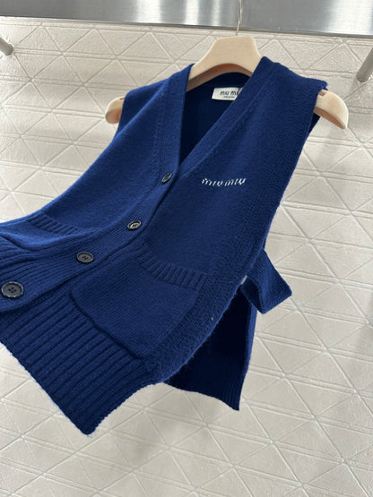 Miu New Logo Knit Vest