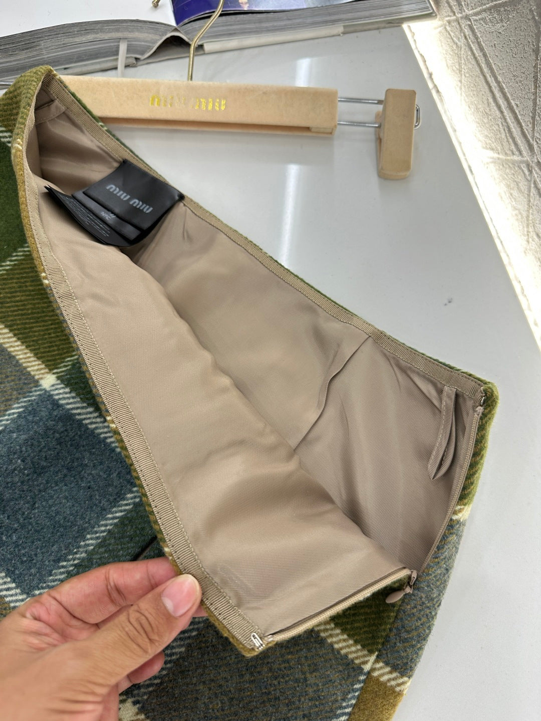 Miu New Plaid skirt