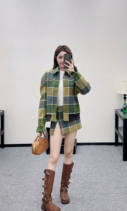 Miu New Plaid skirt