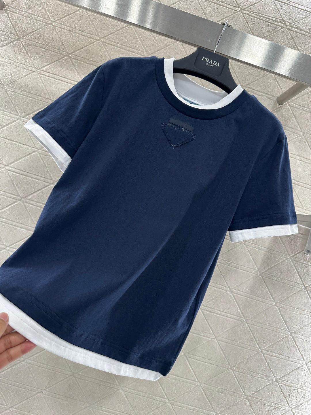 Pra New Color-blocked Triangle T-shirtt