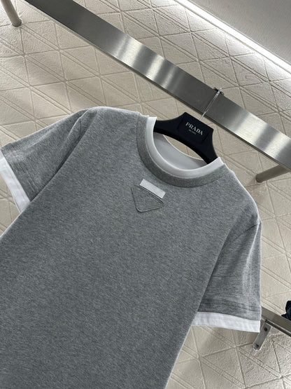 Pra New Color-blocked Triangle T-shirtt