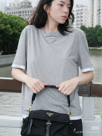 Pra New Color-blocked Triangle T-shirtt