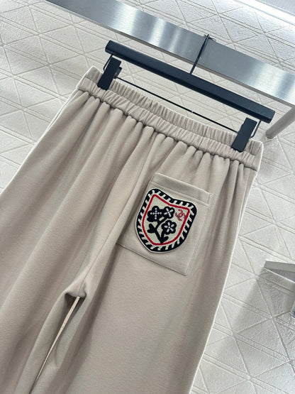 Chan New Embroidered Wide-Leg Pants
