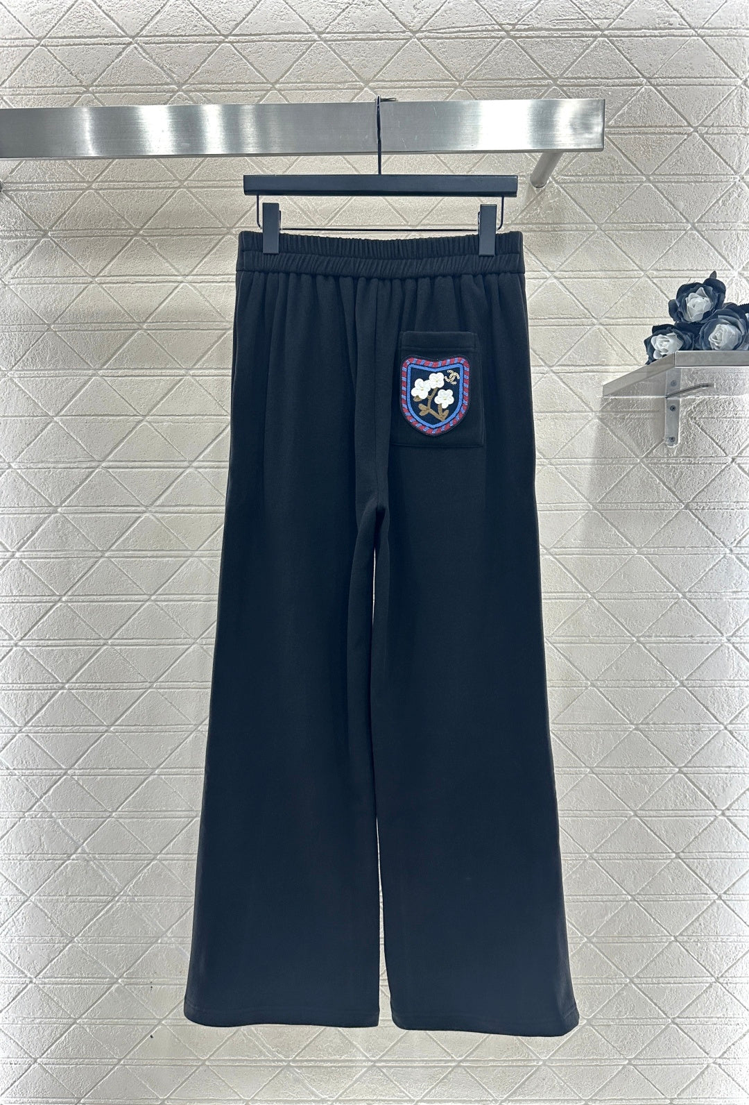 Chan New Embroidered Wide-Leg Pants