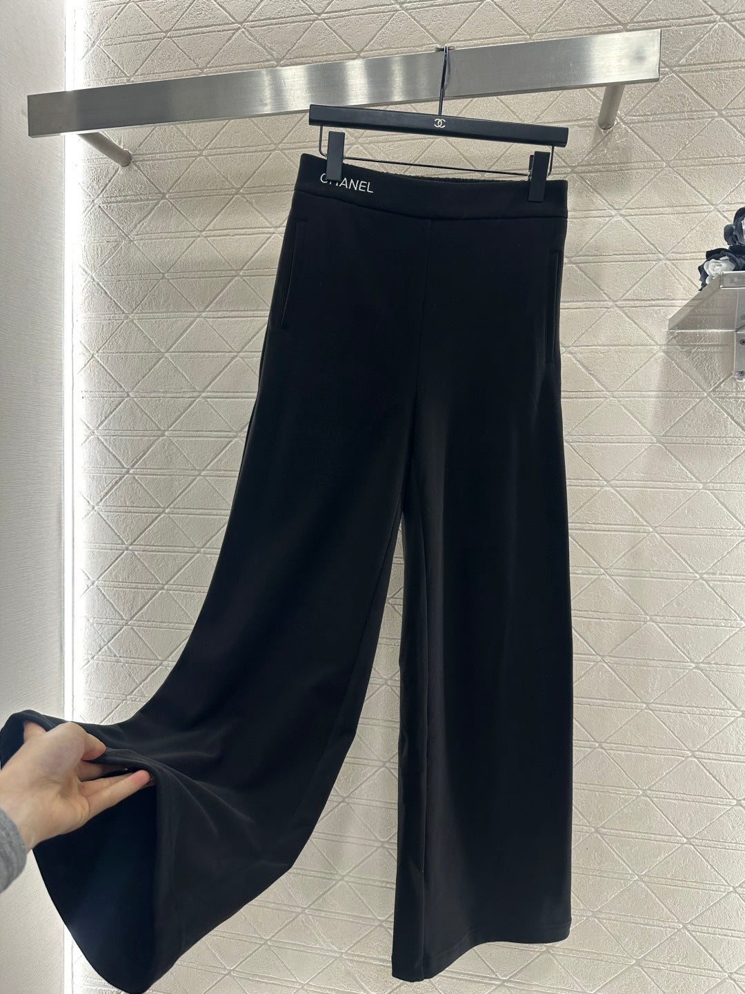 Chan New Embroidered Wide-Leg Pants