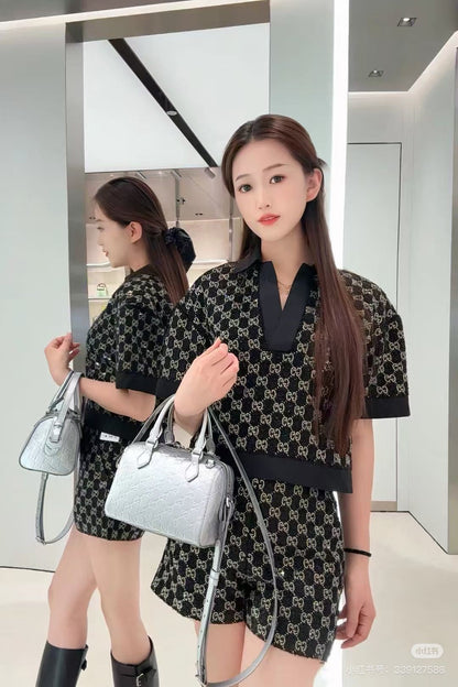 Guc  New Short-sleeve top and shorts set