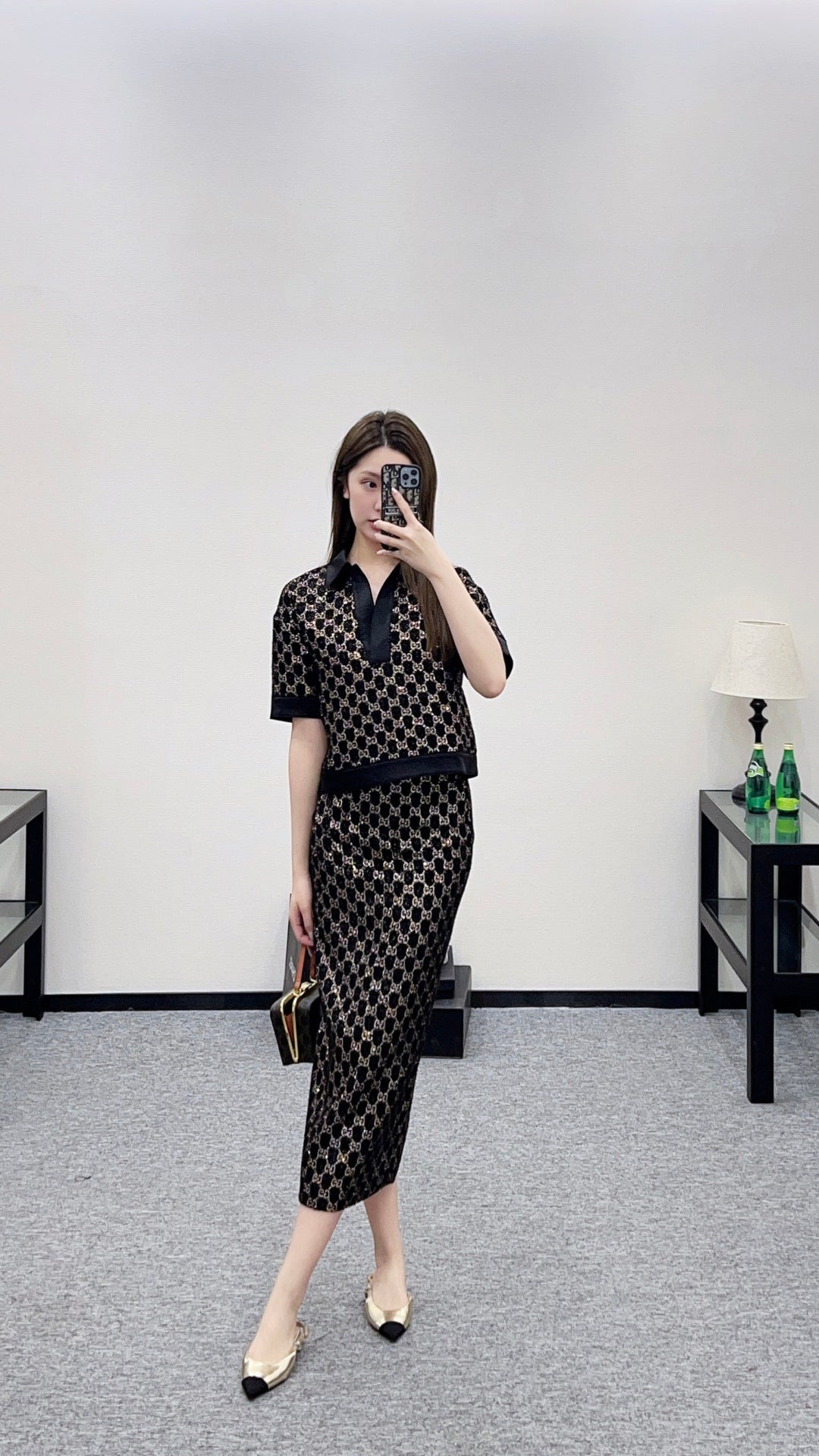 Guc  New Short-sleeve and skirt set