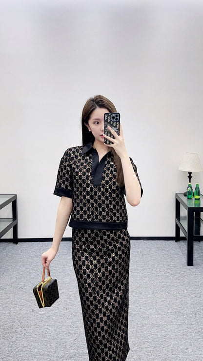 Guc  New Short-sleeve and skirt set