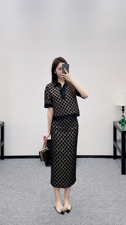 Guc  New Short-sleeve and skirt set