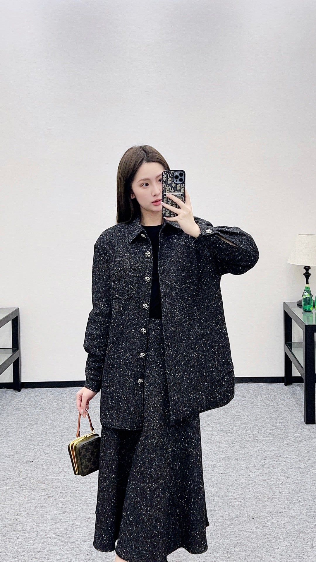 Chan  New Padded Jacket and Skirt Set