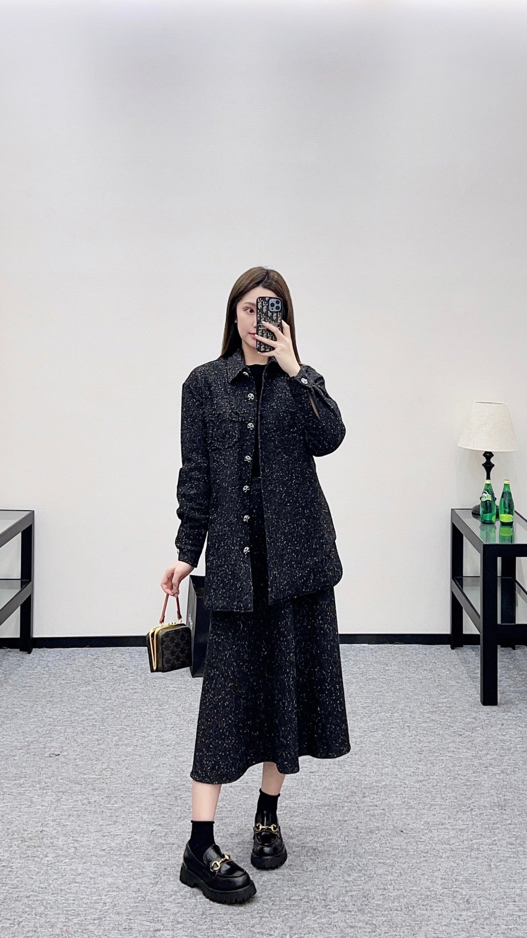 Chan  New Padded Jacket and Skirt Set