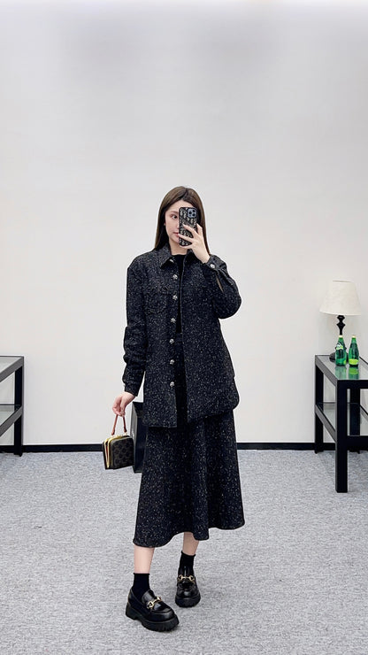 Chan  New Padded Jacket and Skirt Set